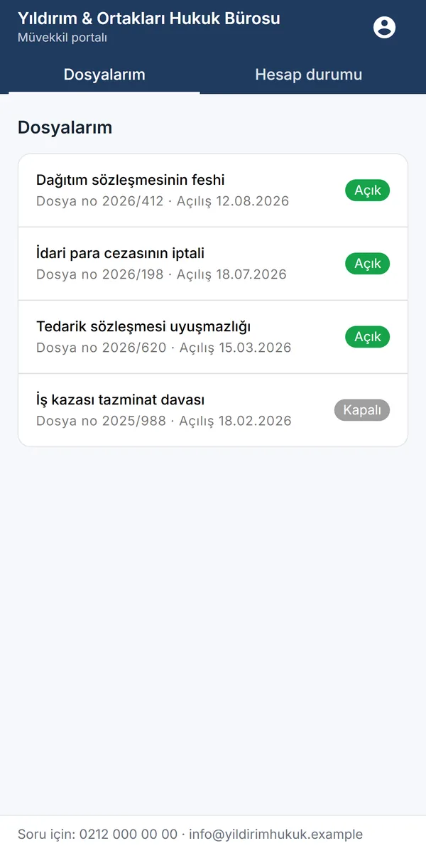 Client portal on a phone